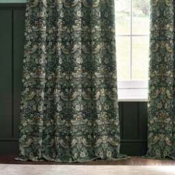 Morris & Co. Strawberry Thief Jacquard Pencil Pleat Curtains - thumbnail 4