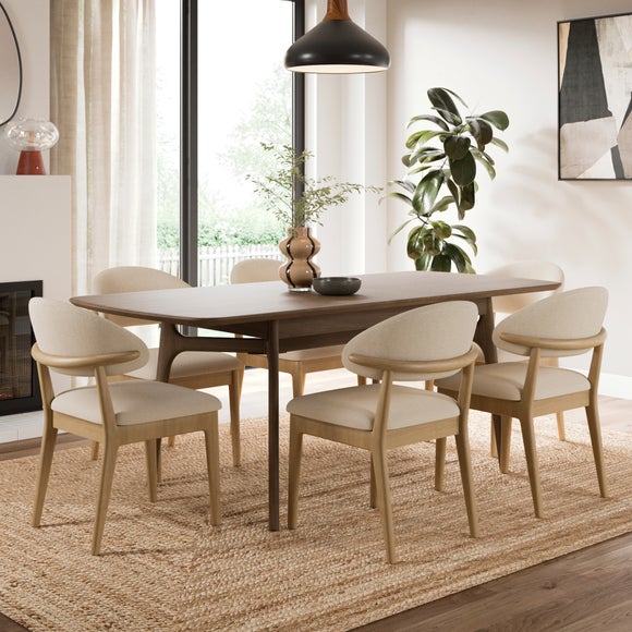 Hugh Modern Stained Dining Chair, Fabric - image 1