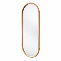 Yearn Solid Oak Oval Full Length Wall Mirror - thumbnail 2