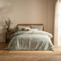 Yard Perrie Leaf 100% Cotton Duvet Cover and Pillowcase Set - thumbnail 3