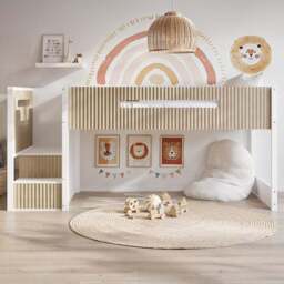 Luca Midsleeper Bed Frame with 3 Drawer & 2 Chests - thumbnail 2