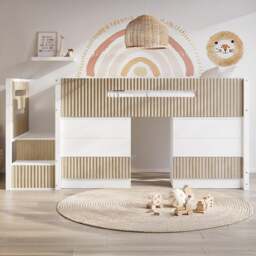 Luca Midsleeper Bed Frame with 3 Drawer & 2 Chests
