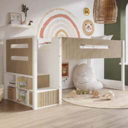 Luca Midsleeper Bed Frame with 3 Drawer & 2 Chests - thumbnail 3
