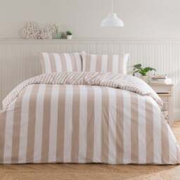 Kent Broad Stripe 100% Cotton Duvet Cover & Pillowcase Set - thumbnail 1