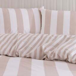 Kent Broad Stripe 100% Cotton Duvet Cover & Pillowcase Set - thumbnail 4