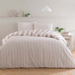 Kent Broad Stripe 100% Cotton Duvet Cover & Pillowcase Set - thumbnail 3