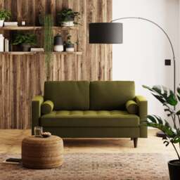 Zoe Velvet 2 Seater Sofa - thumbnail 1