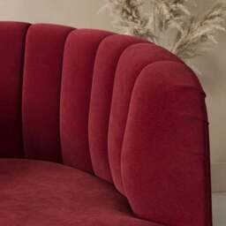 Elena Velvet Scalloped Swivel Chair - thumbnail 3
