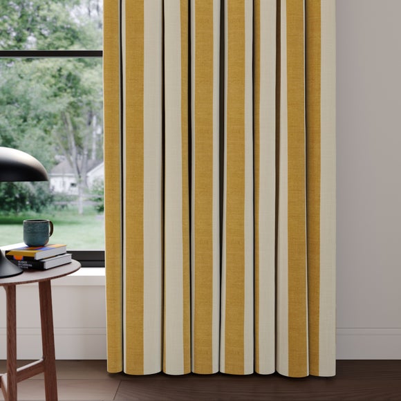 Elements Stripe Linen Look Made to Measure Curtains - image 1