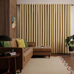 Elements Stripe Linen Look Made to Measure Curtains - thumbnail 5