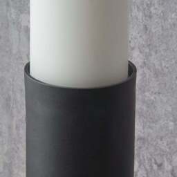 Matt Black Pillar Candle Holder - thumbnail 2