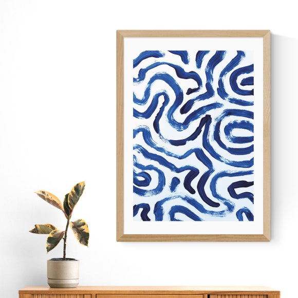 East End Prints Blue Minimal by Dan Hobday Print - image 1