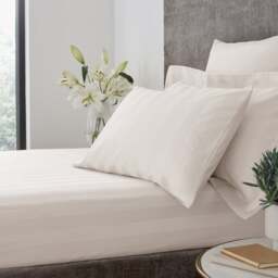 Hotel Stripe 230 Thread Count 100% Cotton Fitted Sheet
