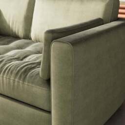 Zoe II Velvet 2 Seater Sofa - thumbnail 4