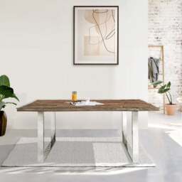 Indus Valley Railway Sleeper 6 Seater Dining Table - thumbnail 1