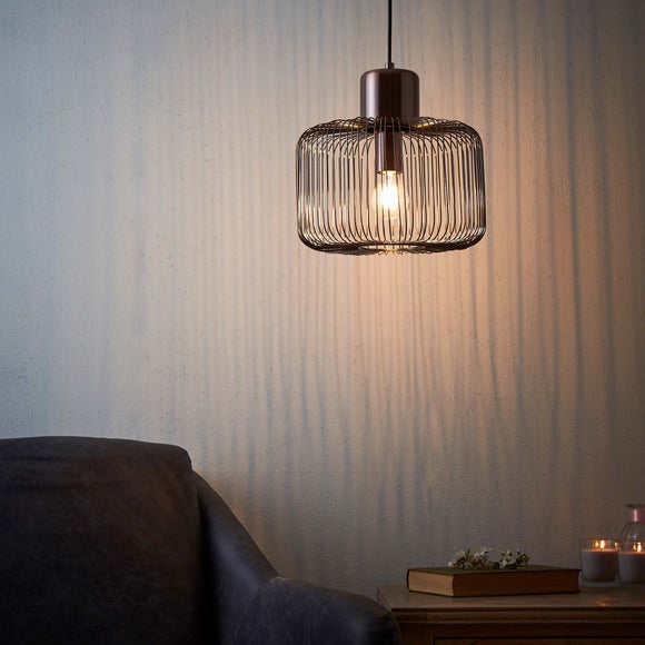 Vogue Nicola Antique Copper Pendant Light - image 1