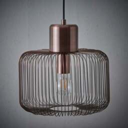 Vogue Nicola Antique Copper Pendant Light - thumbnail 3