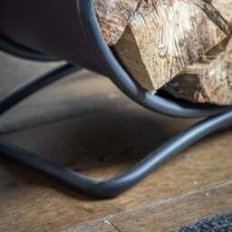 Cedar & Sage Bronte Curved Modern Log Basket - thumbnail 2
