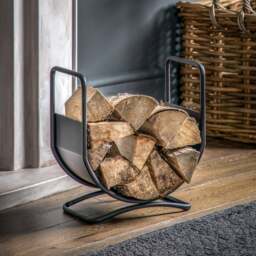 Cedar & Sage Bronte Curved Modern Log Basket - thumbnail 1