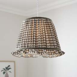 Carys Frilled Gingham Lamp Shade - thumbnail 1