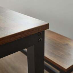 Fulton 6 Seater Rectangular Dining Table with 2 Benches - thumbnail 4