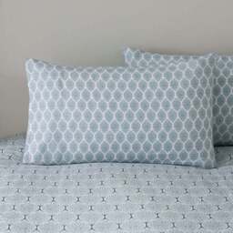Tove Woodblock 100% Cotton Duvet Cover & Pillowcase Set - thumbnail 4