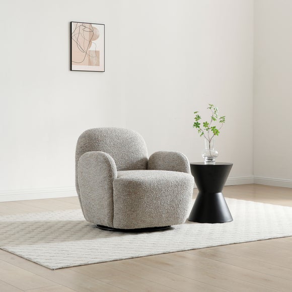 Ila Chunky Chenille Swivel Chair - image 1
