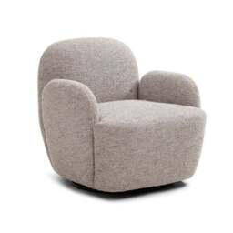 Ila Chunky Chenille Swivel Chair - thumbnail 6
