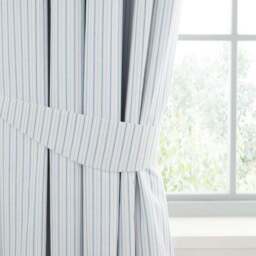 Stripe Cotton Blackout Eyelet Curtains - thumbnail 2