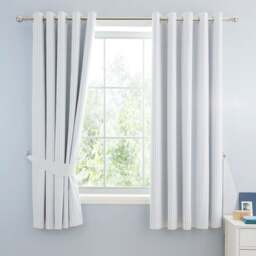 Stripe Cotton Blackout Eyelet Curtains - thumbnail 1