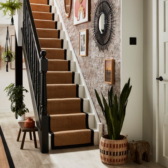Herringbone Jute Border Stair Runner - image 1
