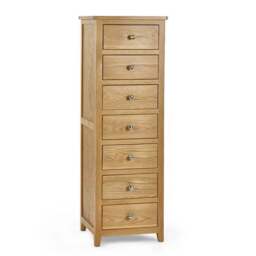 Jenkins 7 Drawer Narrow Chest, Oak - thumbnail 2