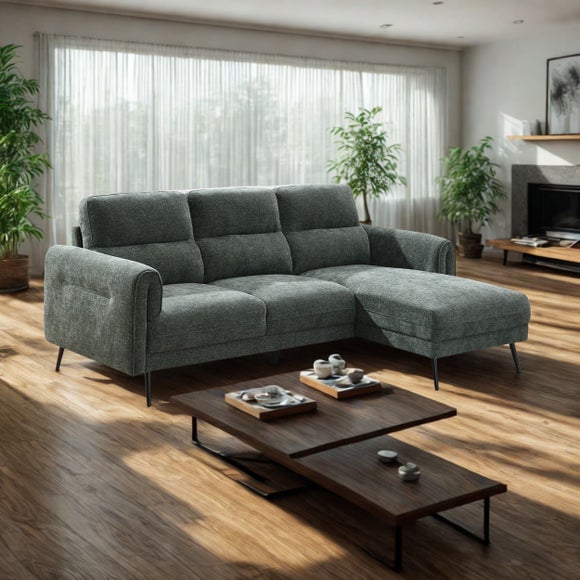 Kelso 3 Seater Chenille Corner Chaise Sofa - image 1