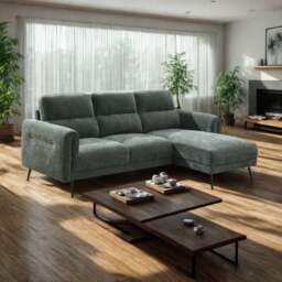 Kelso 3 Seater Chenille Corner Chaise Sofa