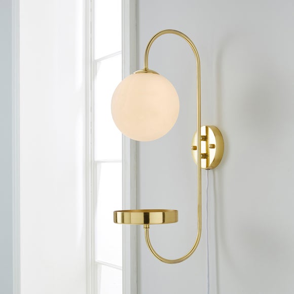 Gigi Plug In Wall Light with Shelf - image 1