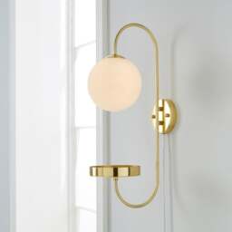 Gigi Plug In Wall Light with Shelf - thumbnail 1