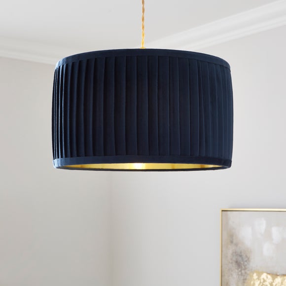 Sawyer Pleated Velvet Drum Lamp Shade - image 1