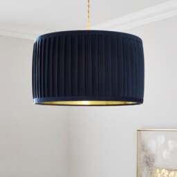 Sawyer Pleated Velvet Drum Lamp Shade - thumbnail 1