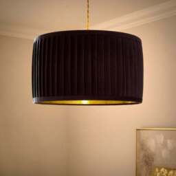Sawyer Pleated Velvet Drum Lamp Shade - thumbnail 2