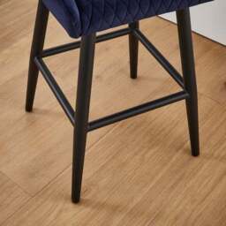 Montreal Counter Height Bar Stool, Velvet - thumbnail 4