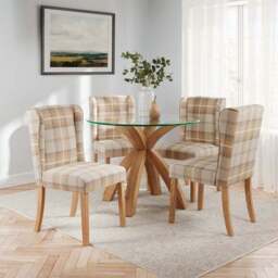 Oswald Set of 2 Dining Chairs, Country Check - thumbnail 2