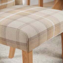 Oswald Set of 2 Dining Chairs, Country Check - thumbnail 4