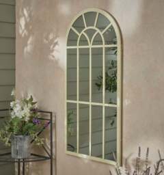 Country Arched Window Indoor Outdoor Wall Mirror - thumbnail 1