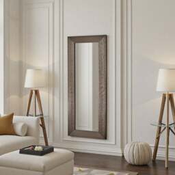 Yearn Wave Framed Bevelled Full Length Wall Mirror