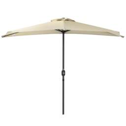 Charles Bentley 2.7m Half Balcony Parasol With Crank - thumbnail 1