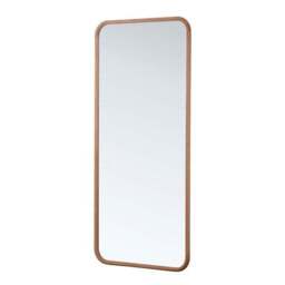 Yearn Solid Oak Curved Full Length Leaner Wall Mirror - thumbnail 4