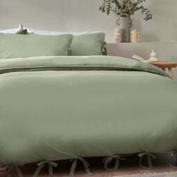 Riviera Yard Mallow Bow Tie 100% Cotton Duvet Cover & Pillowcase Set - thumbnail 4