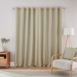 Linford Stripe Unlined Eyelet Curtains - thumbnail 4