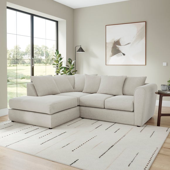 Blake Soft Texture Chenille Corner Chaise Sofa - image 1