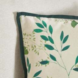 Green Leaves Square Cushion Cover - thumbnail 2